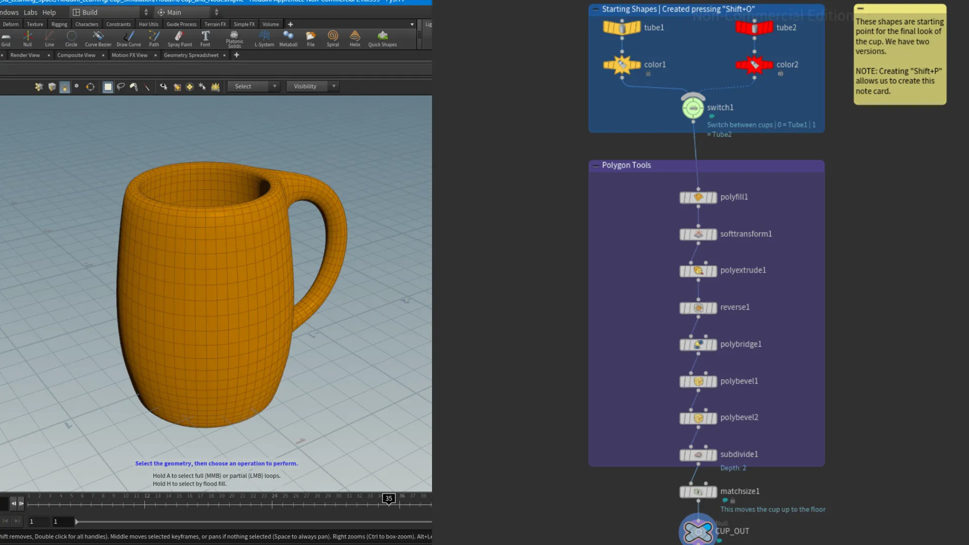 Cup model node tree