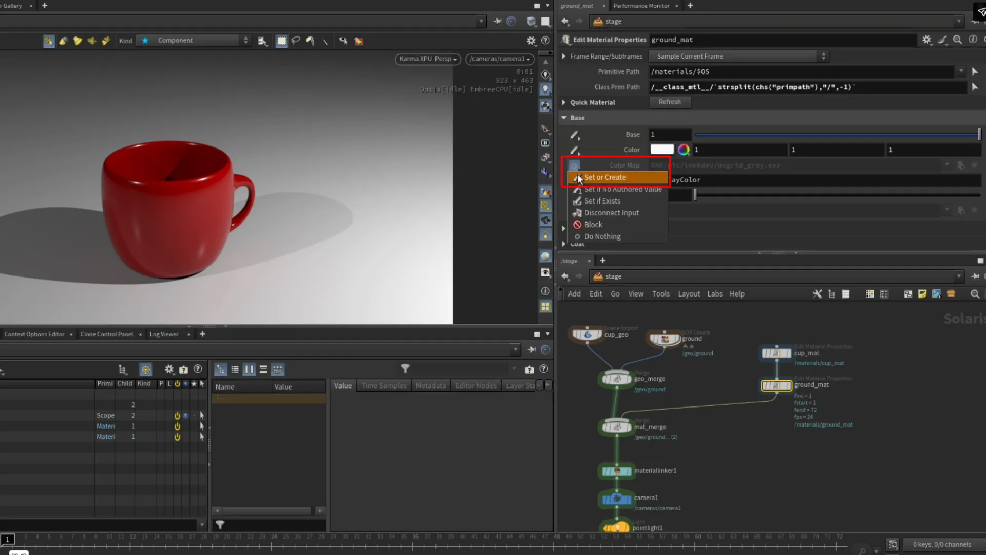 Ground mat color map set/create.