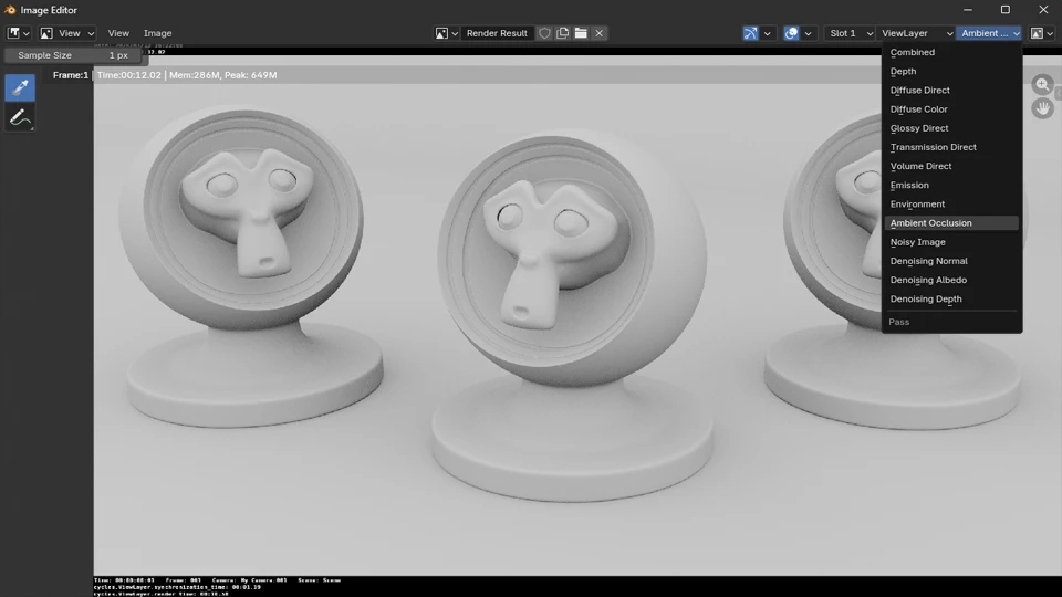 Render settings panel