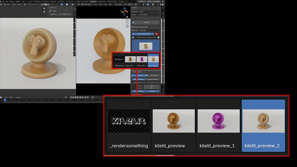 Render History previewer.