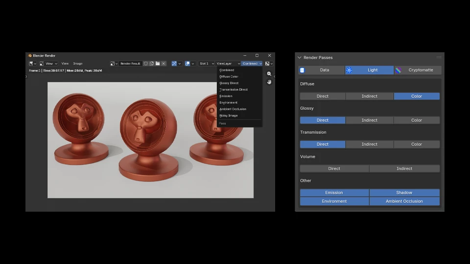Render settings panel