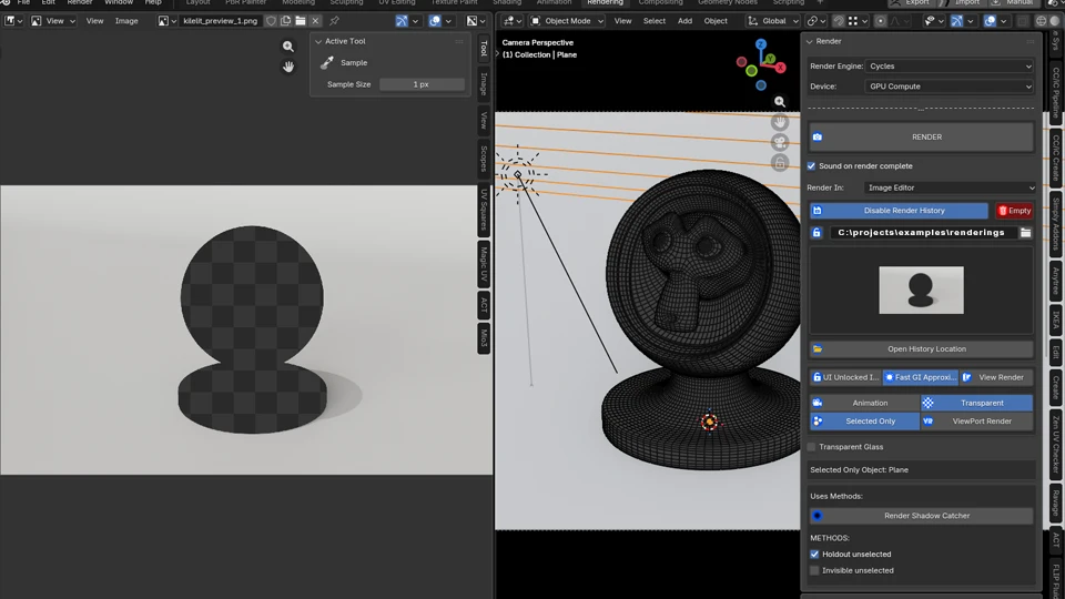 Selected only holdout mode.